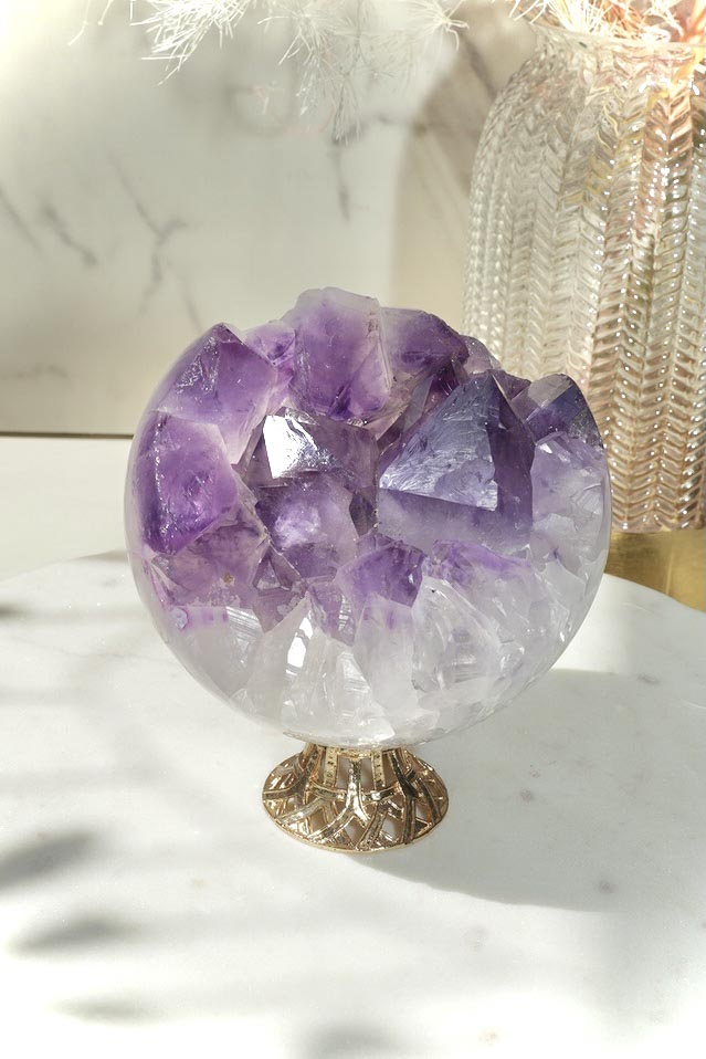 Amethyst Druzy Sphere (Top Grade) - Dream Den Crystals