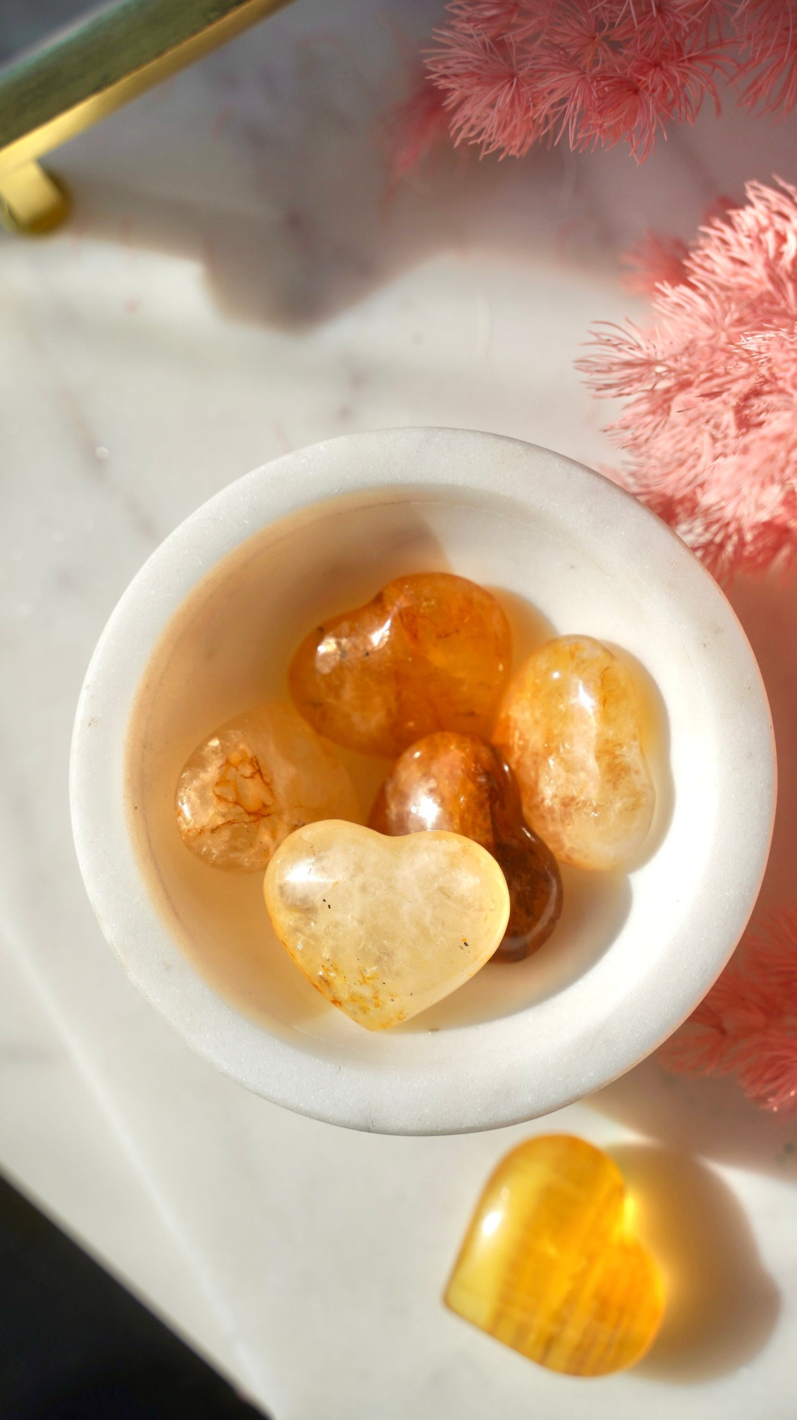 Golden Healer Quartz Heart - Dream Den Crystals