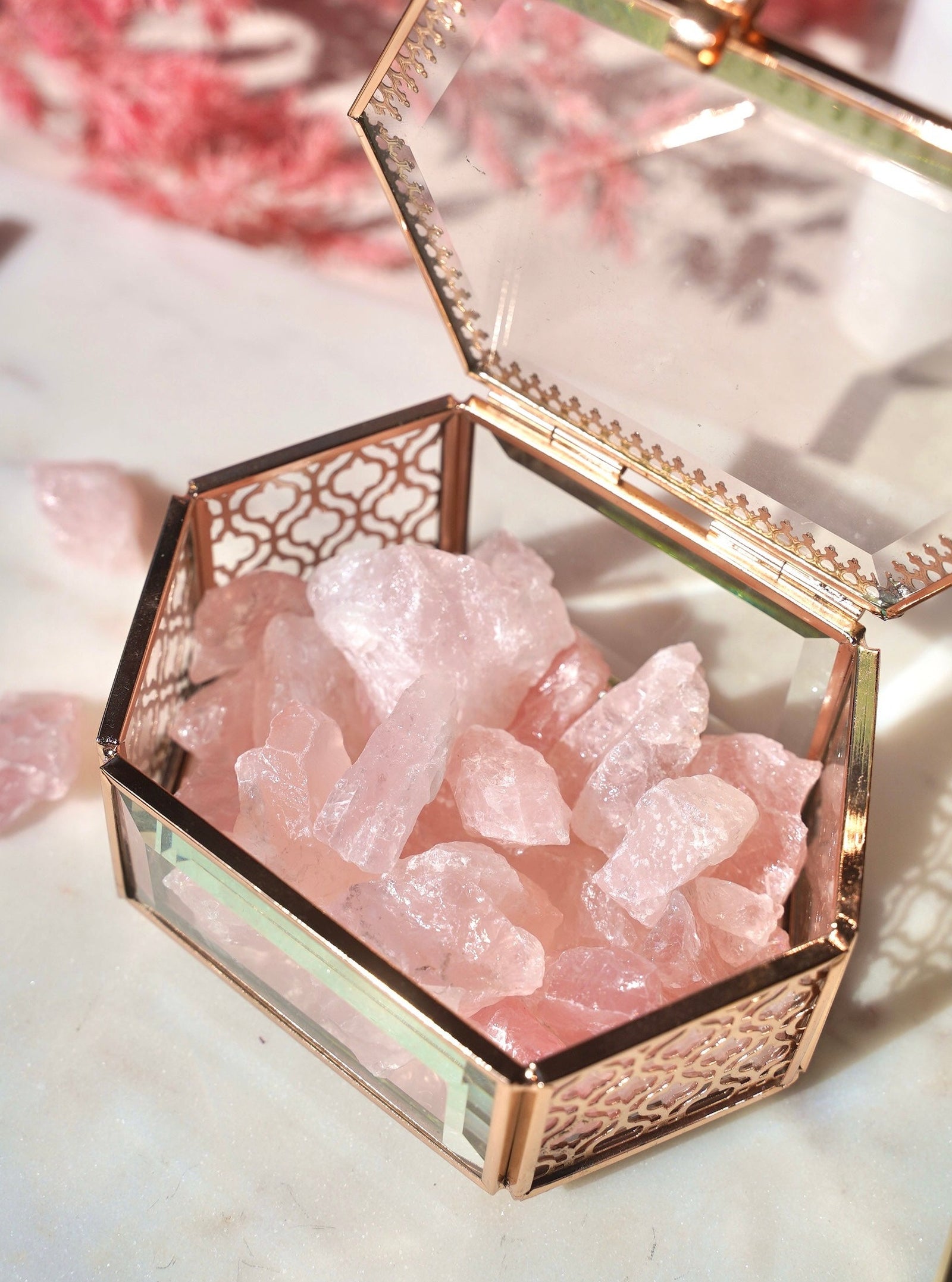 Raw Rose Quartz - Dream Den Crystals