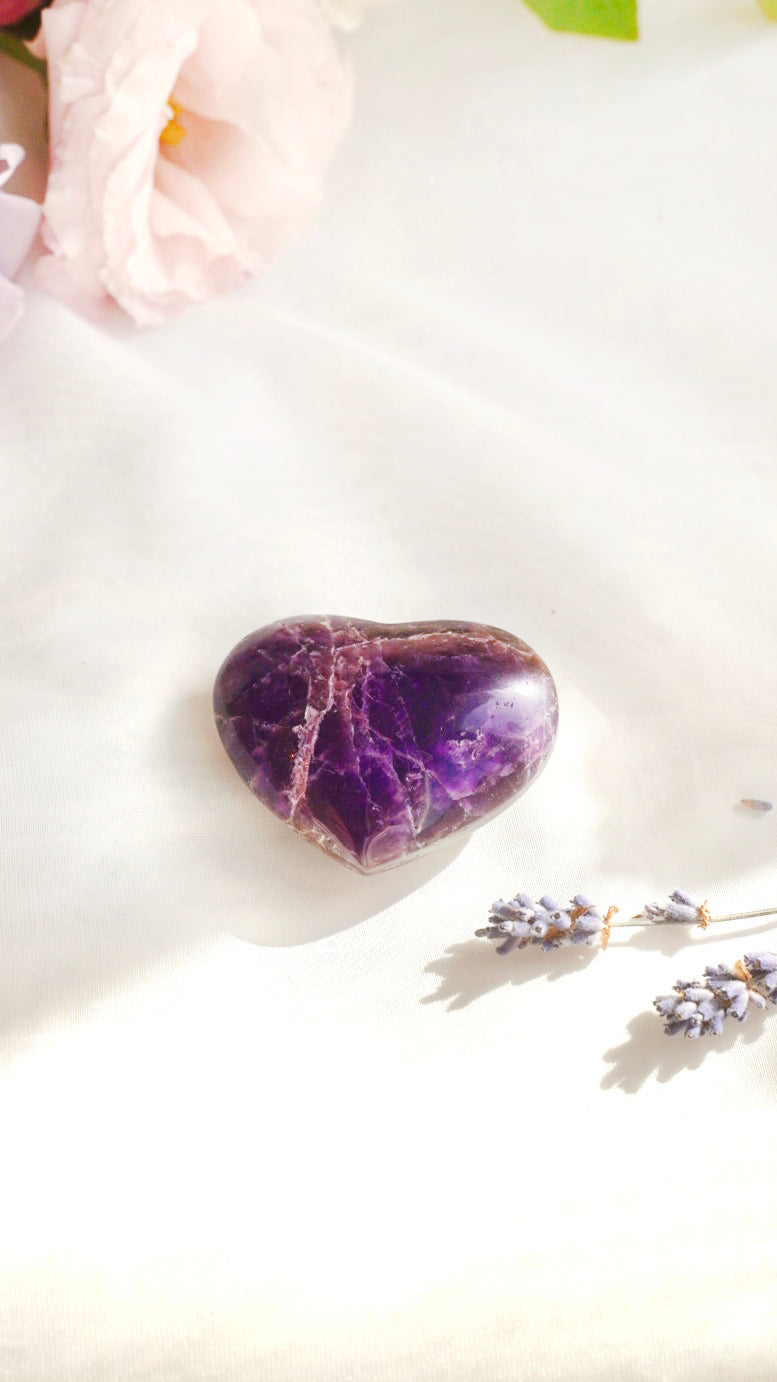 Dark Amethyst Heart - Dream Den Crystals