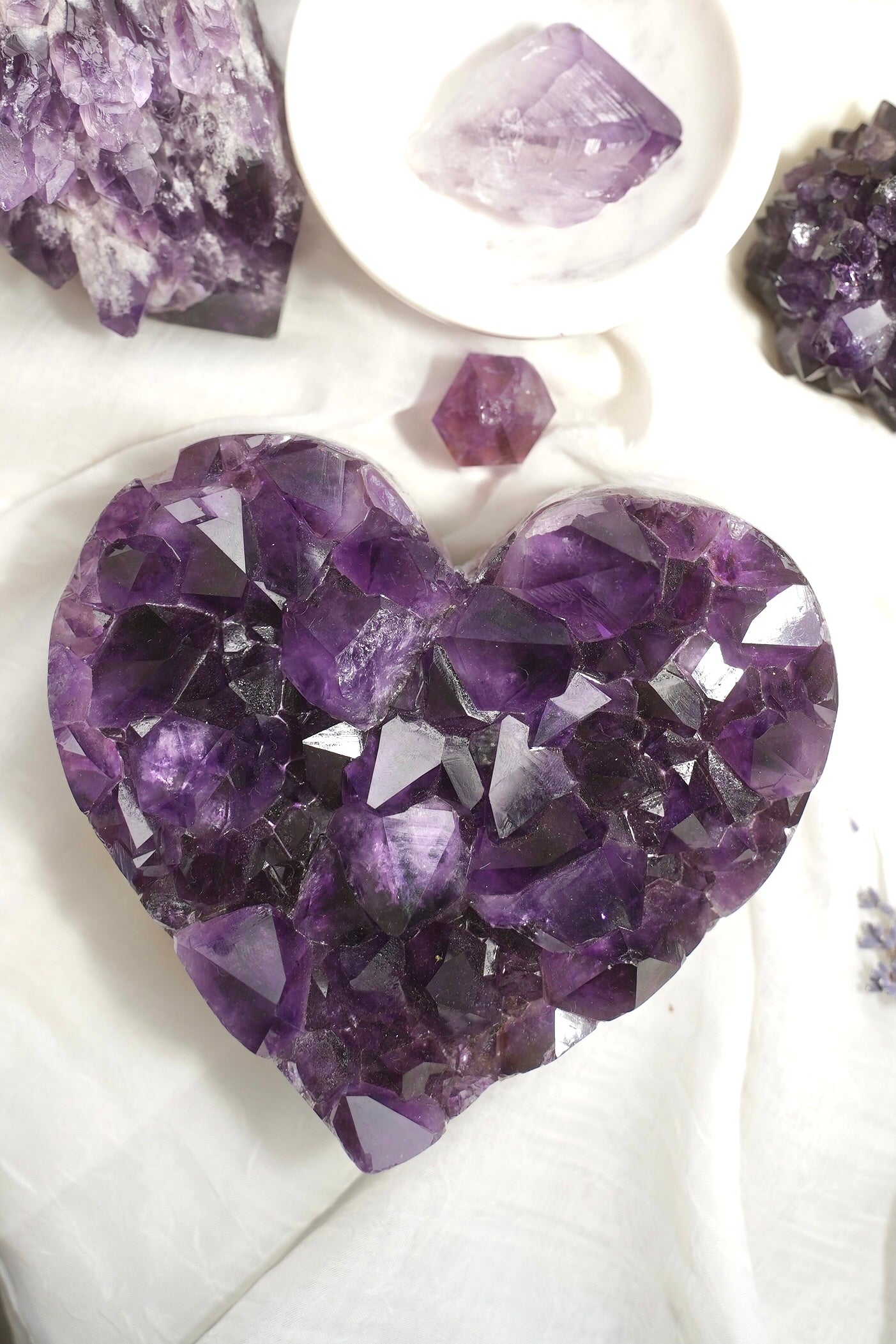 Amethyst Heart Cluster (SOLD OUT) - Dream Den Crystals