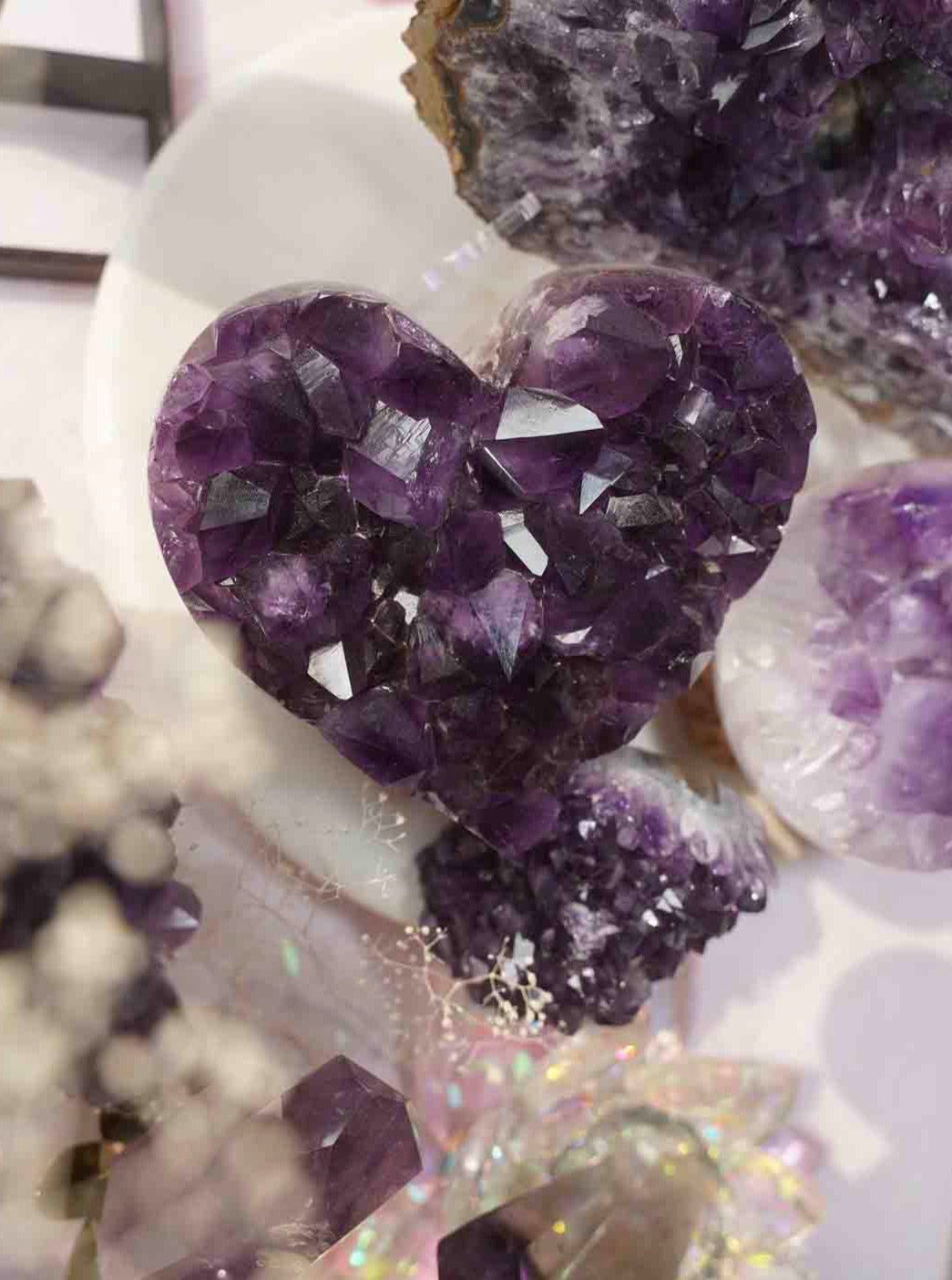 Amethyst Heart Cluster (SOLD OUT) - Dream Den Crystals