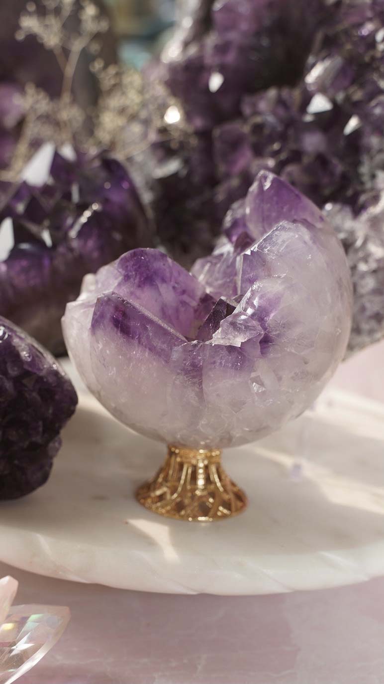 Amethyst Druzy Sphere (Top Grade) - Dream Den Crystals