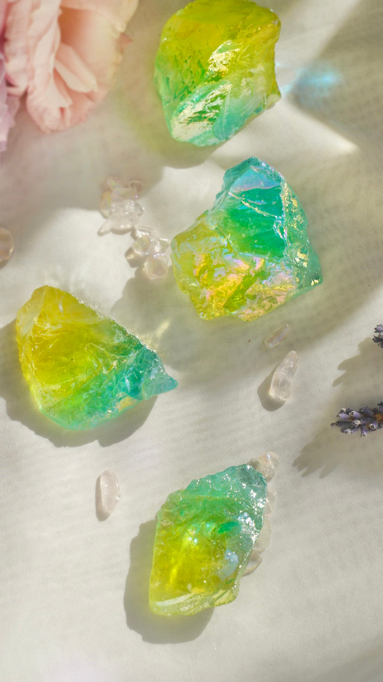 Apple Aura Quartz - Dream Den Crystals