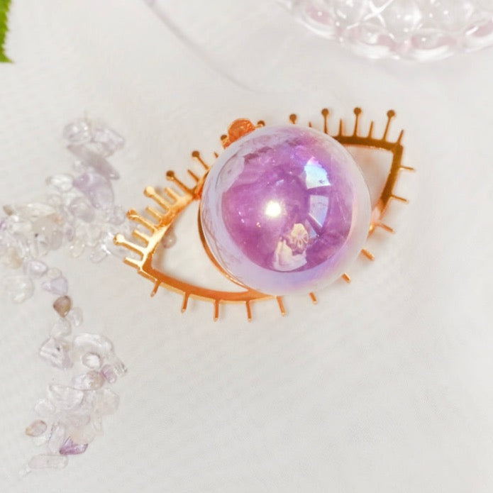 Aura Amethyst Sphere - Dream Den Crystals