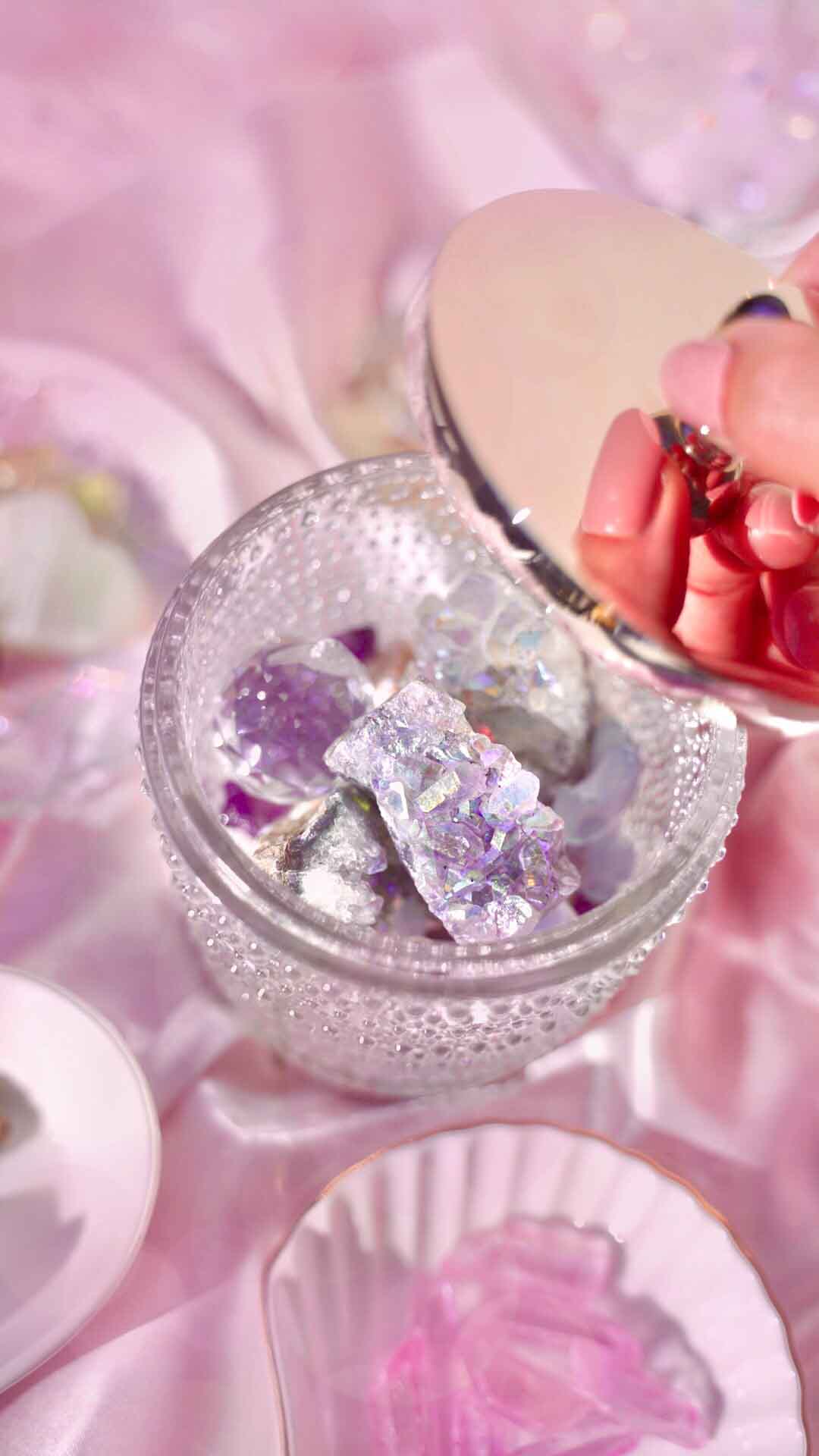 Aura Amethyst Cluster - Dream Den Crystals