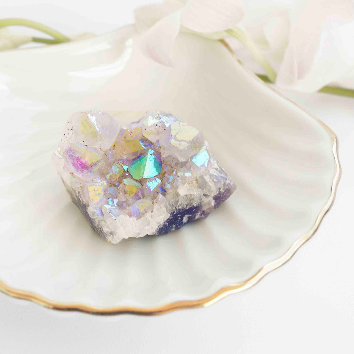 Aura Amethyst Cluster - Dream Den Crystals