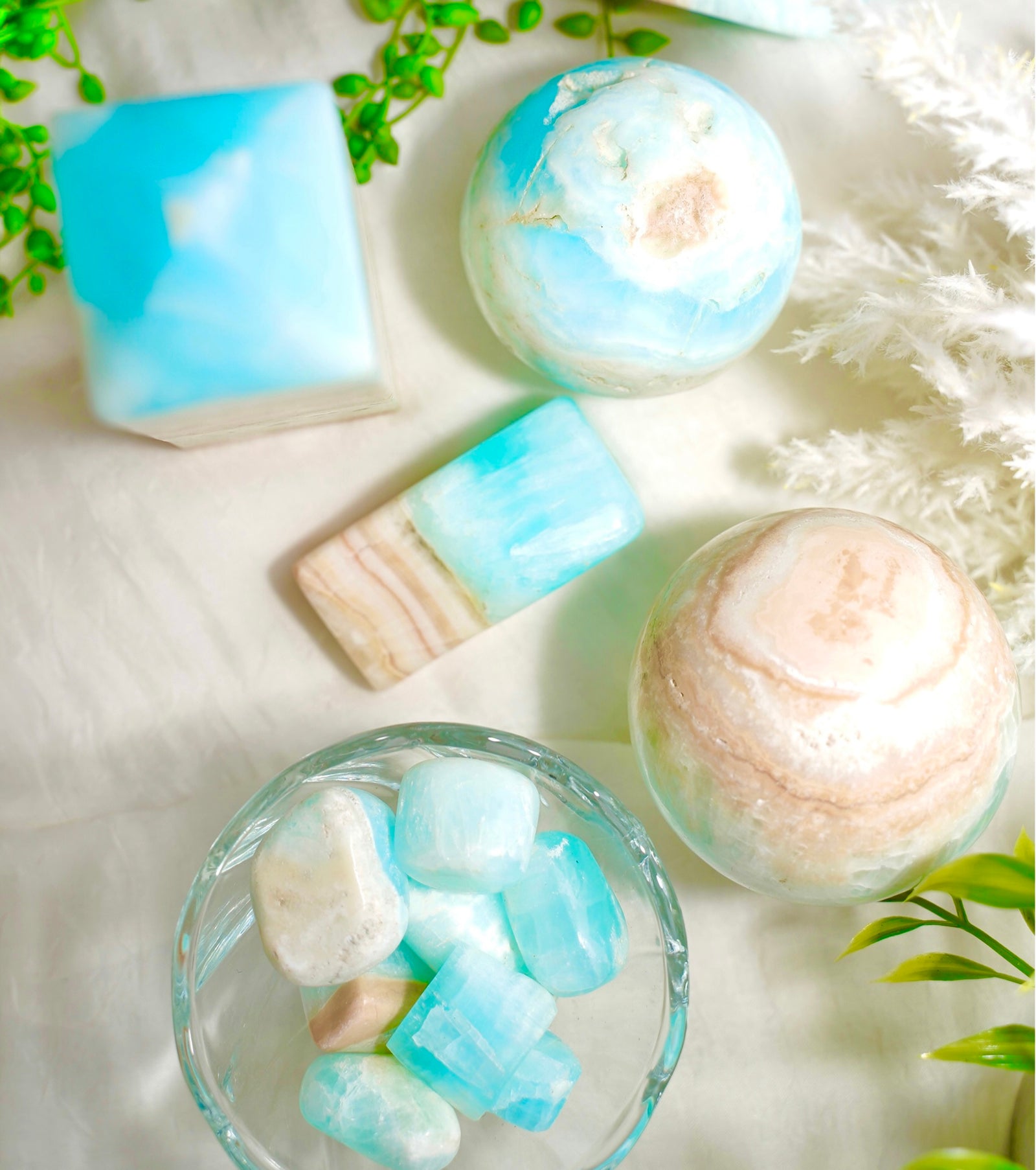 Caribbean Calcite Sphere (SOLD OUT) - Dream Den Crystals