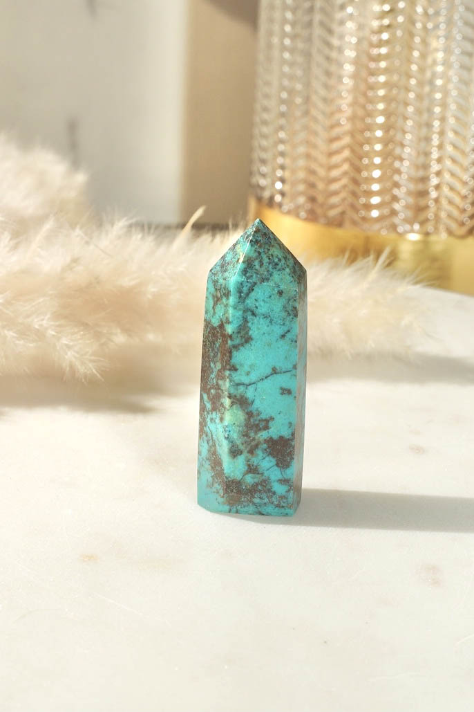 Chrysocolla Tower - Dream Den Crystals