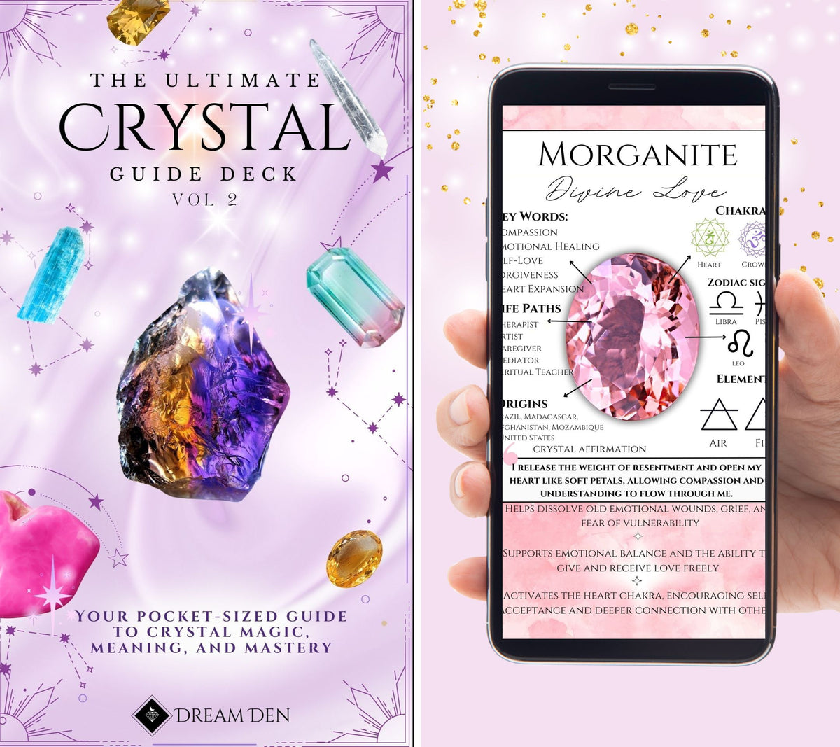 The Ultimate Crystal Guide Deck Volume 2 | Meanings, Magic &amp; Healing at Your Fingertips