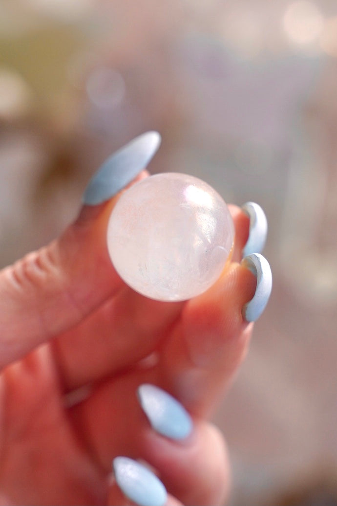 Aura Rose Quartz Sphere - Dream Den Crystals