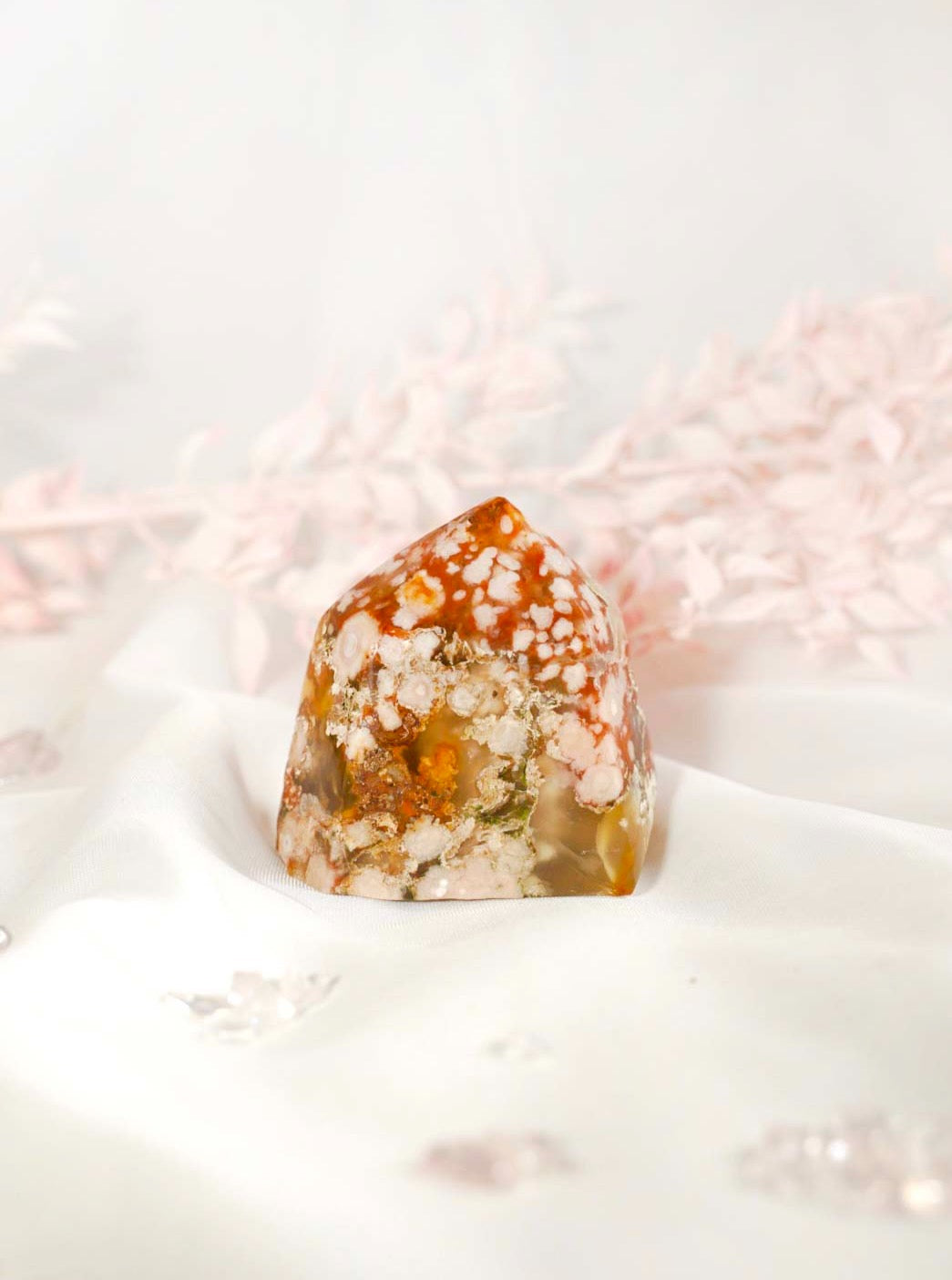 Flower Agate Tower (SOLD OUT) - Dream Den Crystals