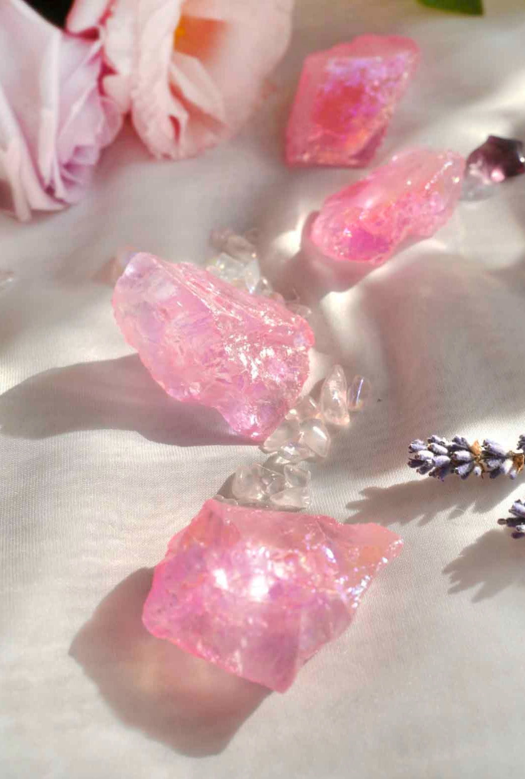 Hot Pink Aura Quartz - Dream Den Crystals