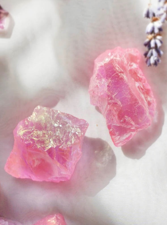 Hot Pink Aura Quartz - Dream Den Crystals