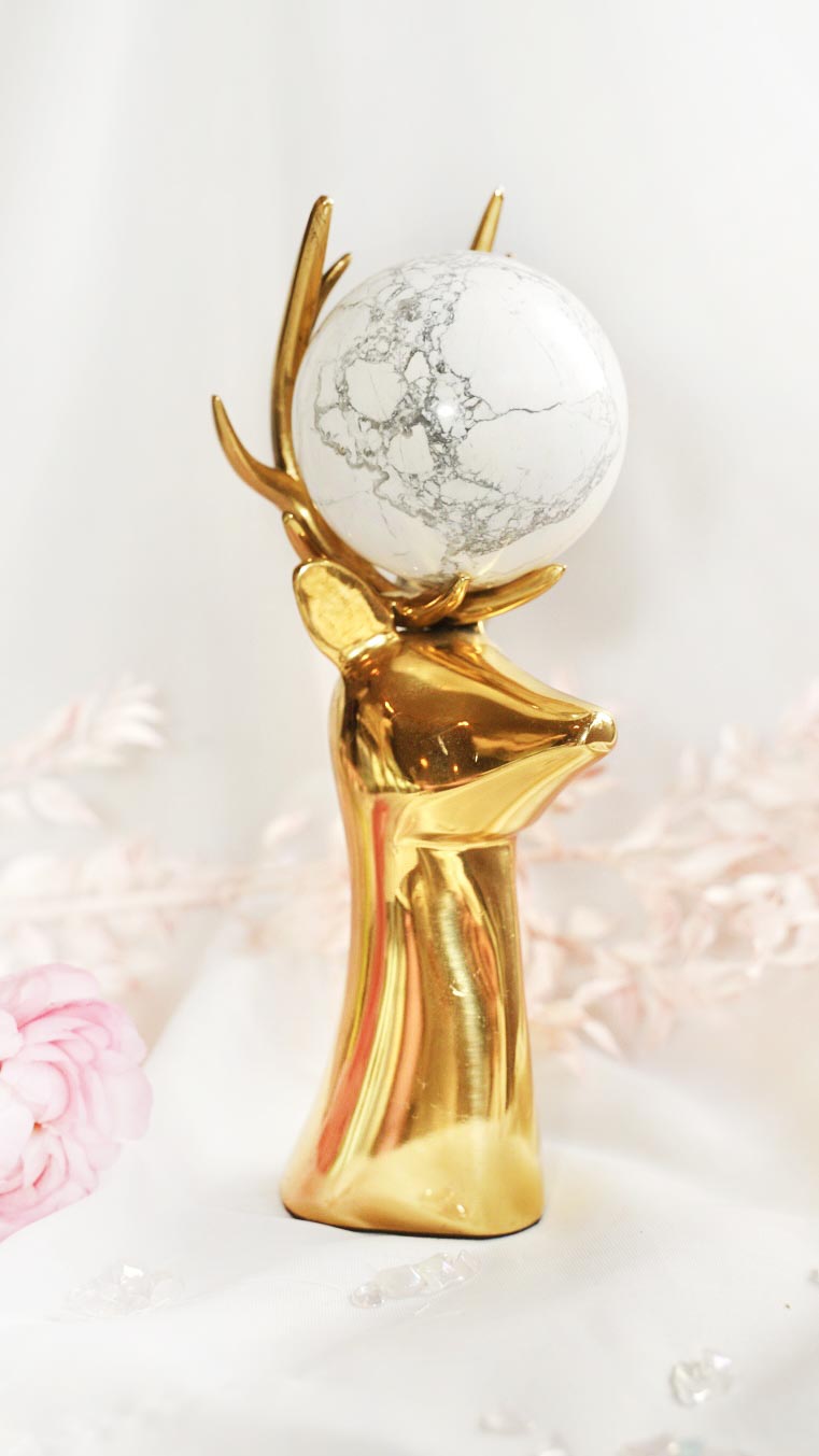 Howlite Sphere - Dream Den Crystals