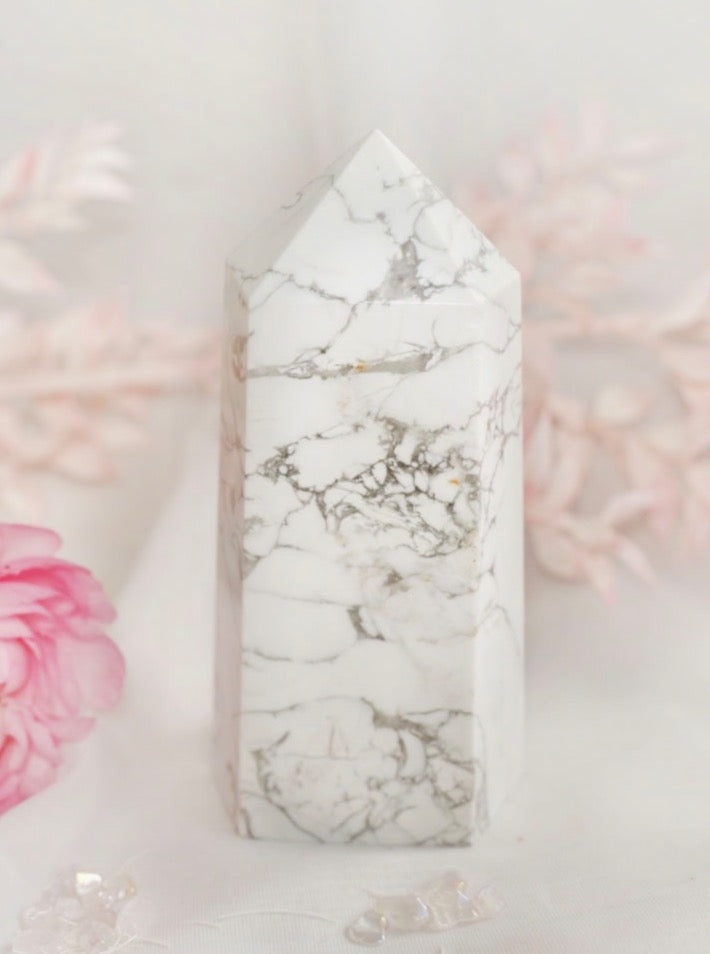 Howlite Tower - Dream Den Crystals