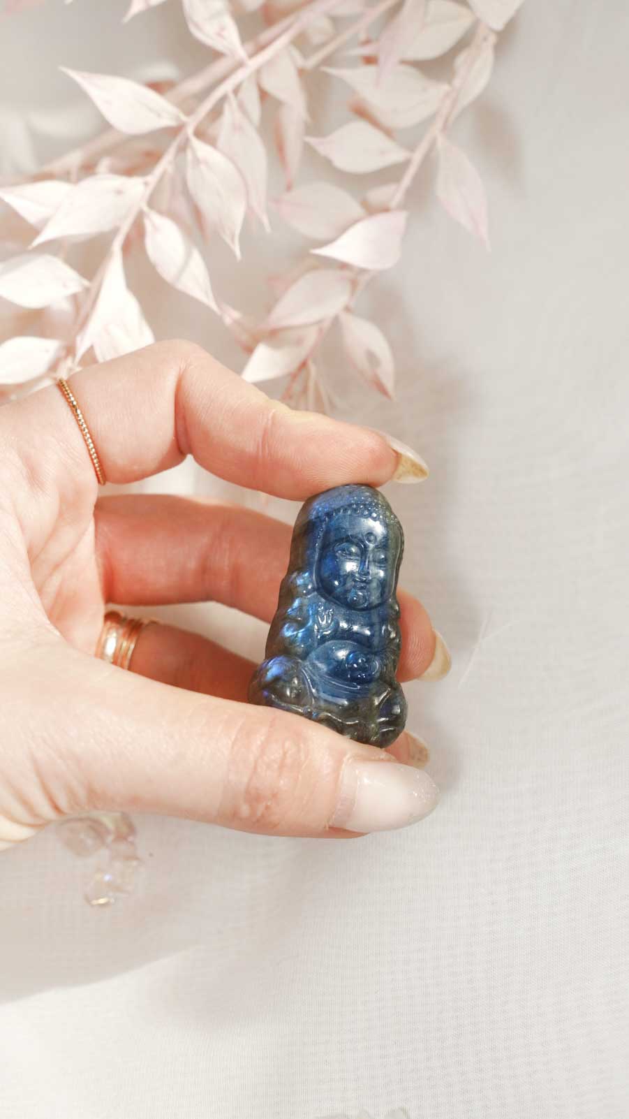 Labradorite Buddha Carving (SOLD OUT) - Dream Den Crystals