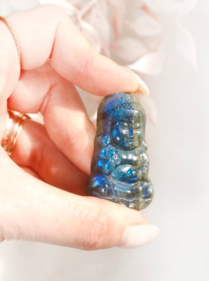 Labradorite Buddha Carving (SOLD OUT) - Dream Den Crystals