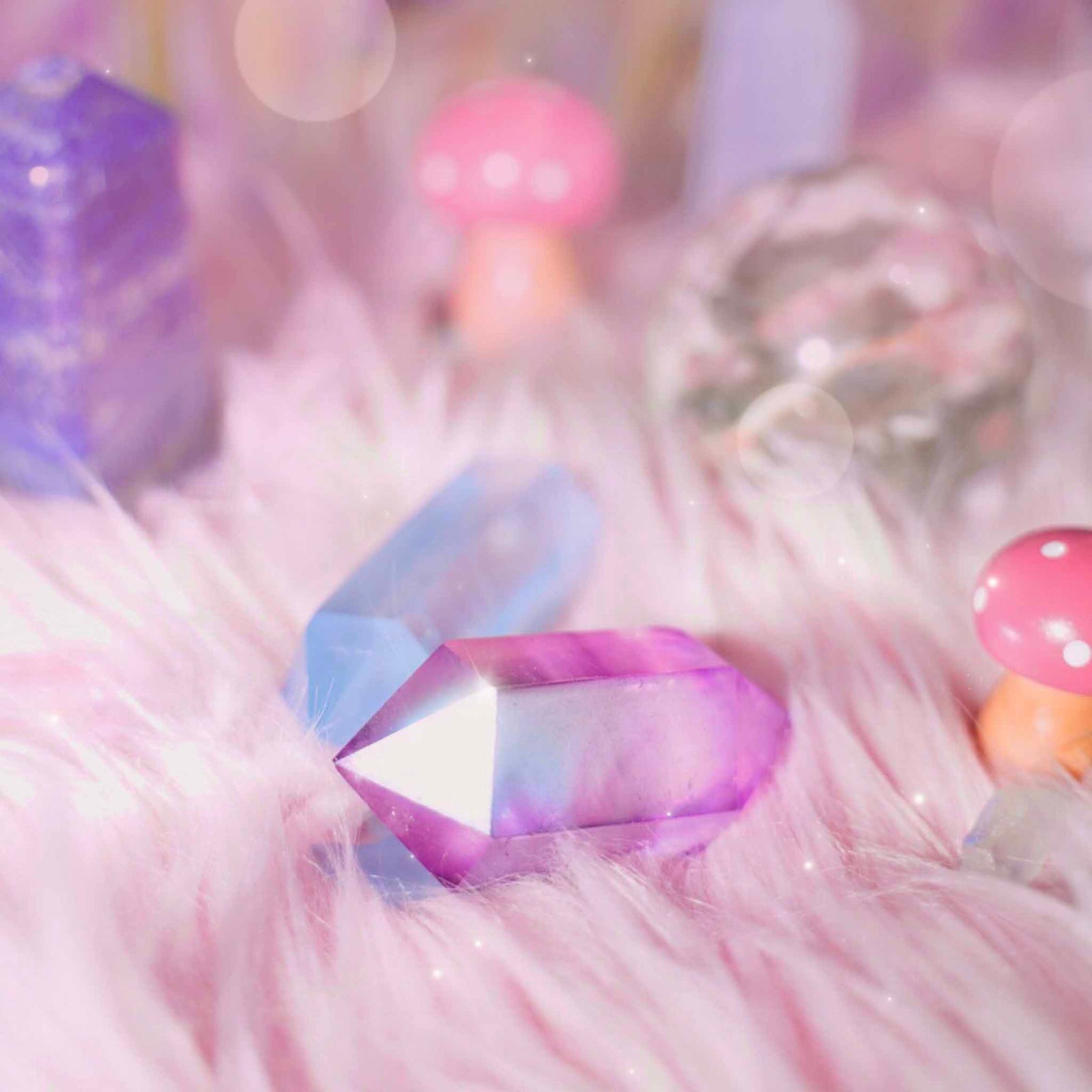 Lavender Aura Quartz Double Terminated Point - Dream Den Crystals