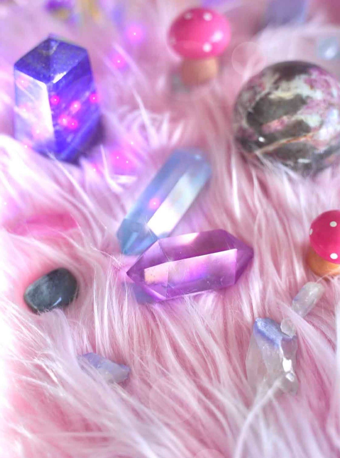 Lavender Aura Quartz Double Terminated Point - Dream Den Crystals