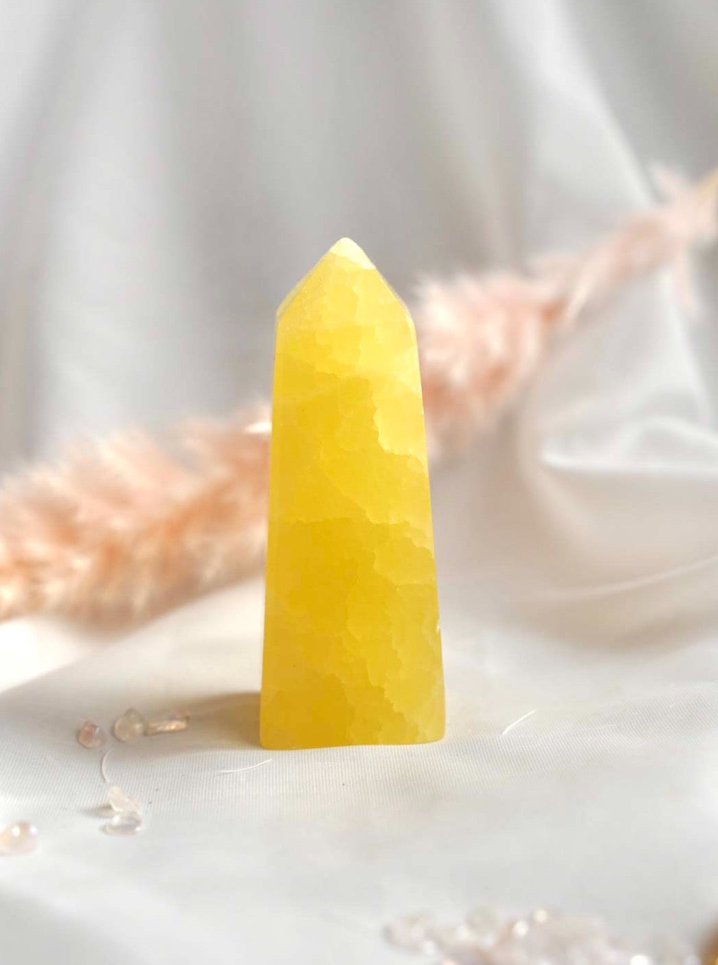 Lemon Calcite Tower - Dream Den Crystals