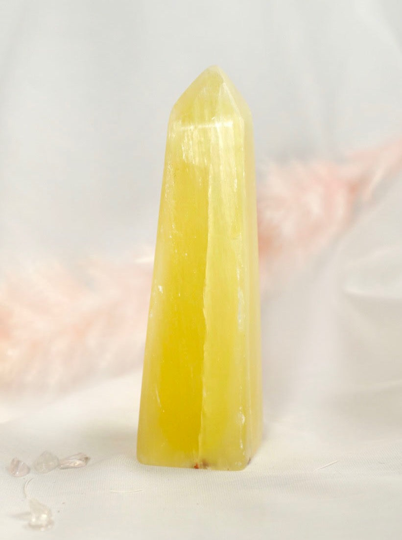 Lemon Calcite Tower - Dream Den Crystals