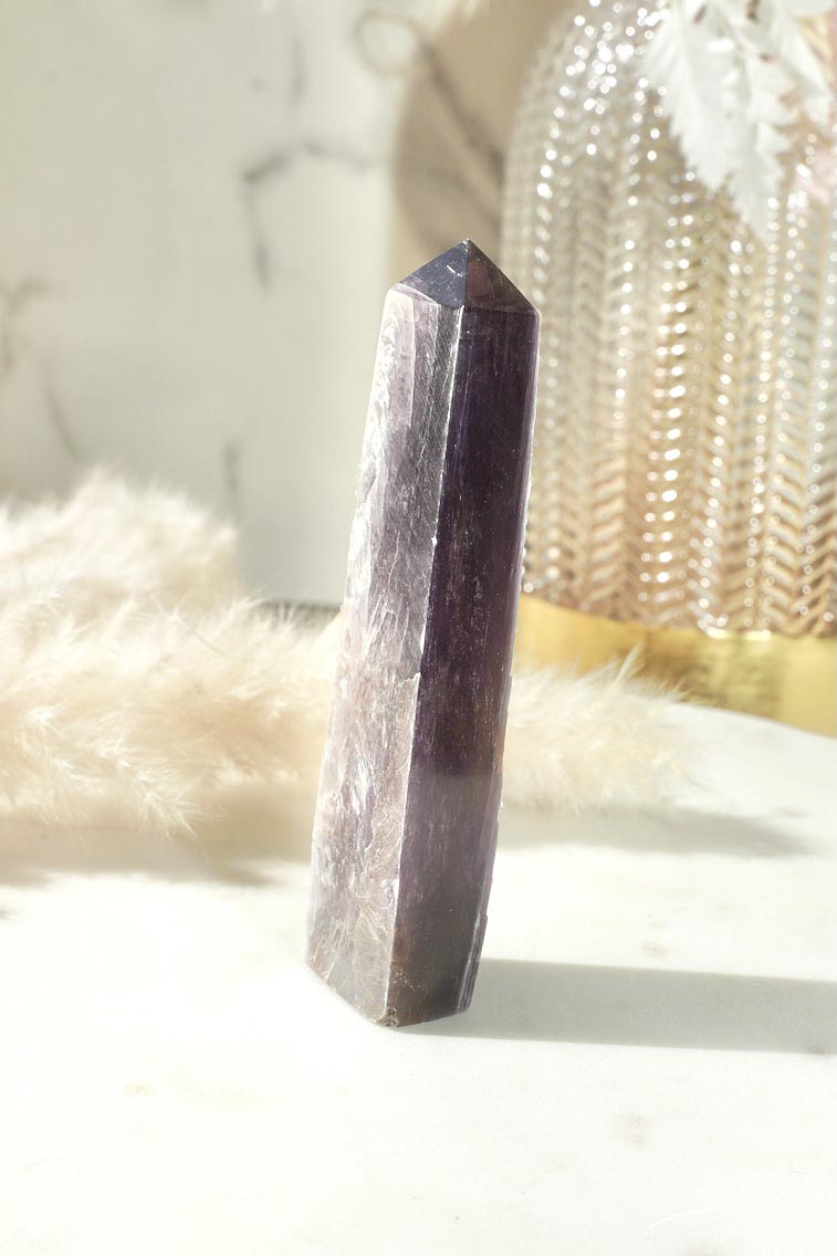 Gem Lepidolite Tower - Dream Den Crystals