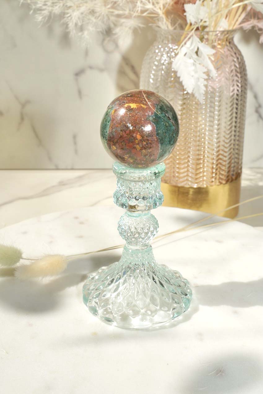 Ocean Jasper Sphere - Dream Den Crystals
