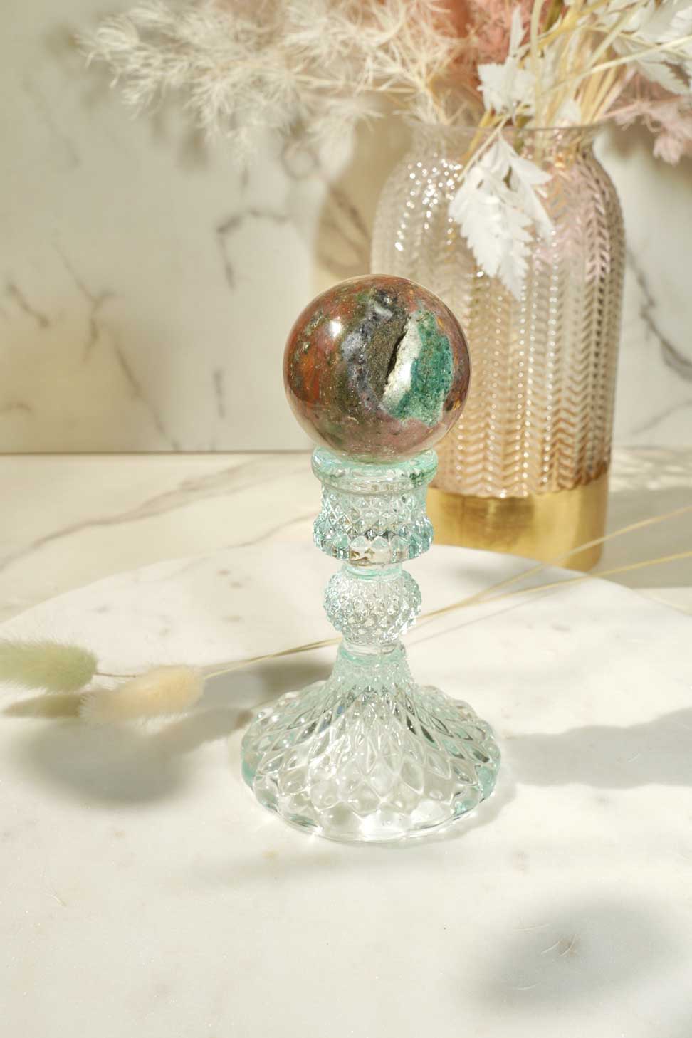 Ocean Jasper Sphere - Dream Den Crystals