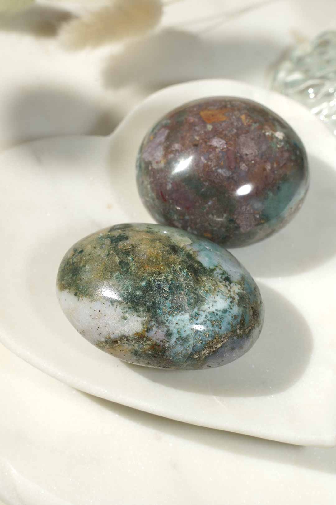 Ocean Jasper Palm - Dream Den Crystals