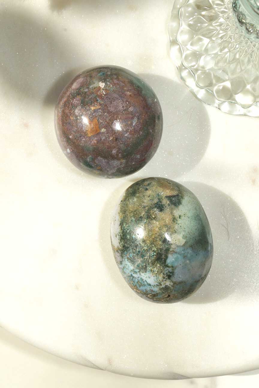 Ocean Jasper Palm - Dream Den Crystals