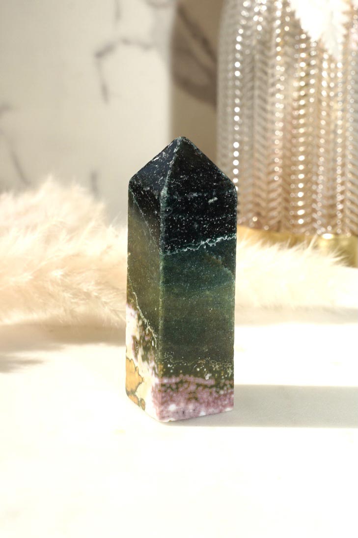 Ocean Jasper Tower(Large) - Dream Den Crystals