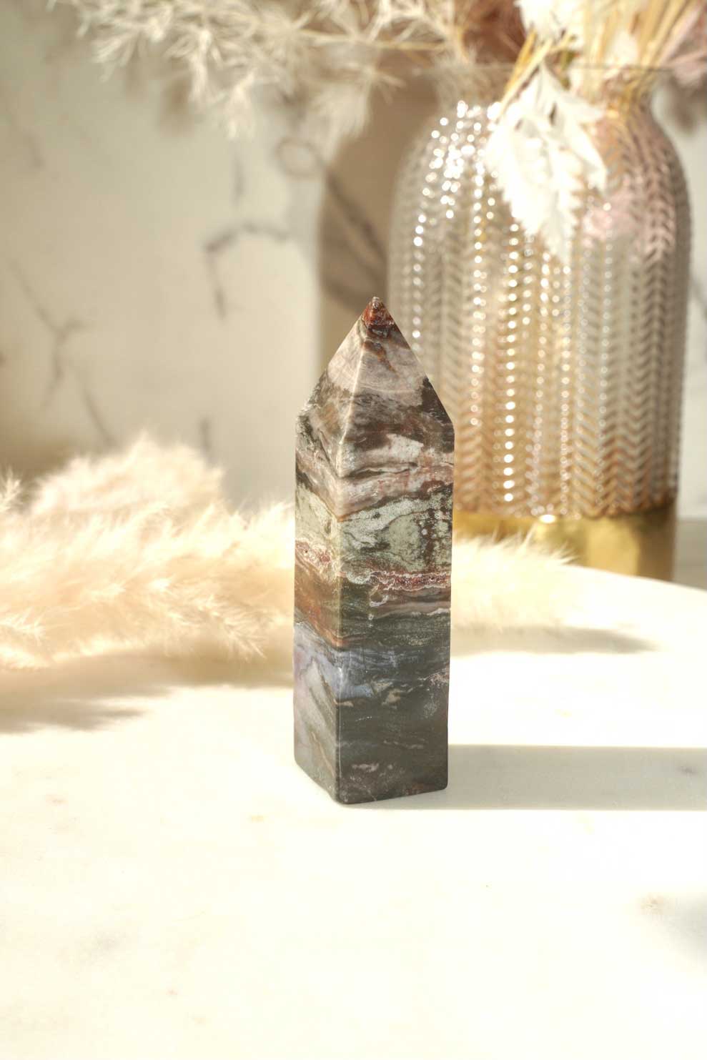 Ocean Jasper Tower(Large) - Dream Den Crystals