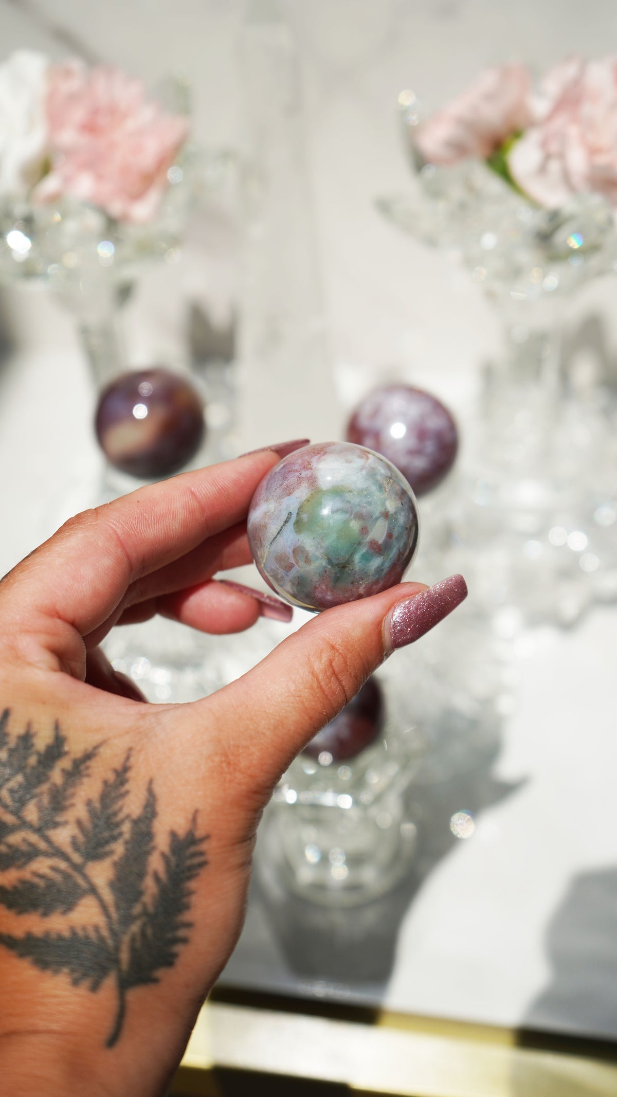 Purple Ocean Jasper Sphere