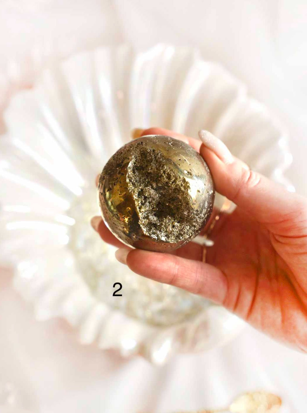 Pyrite Druzy Sphere - Dream Den Crystals