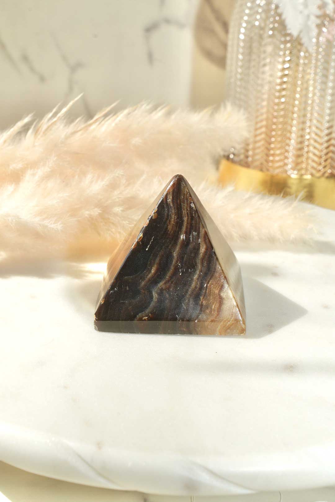 Chocolate Calcite Pyramid - Dream Den Crystals