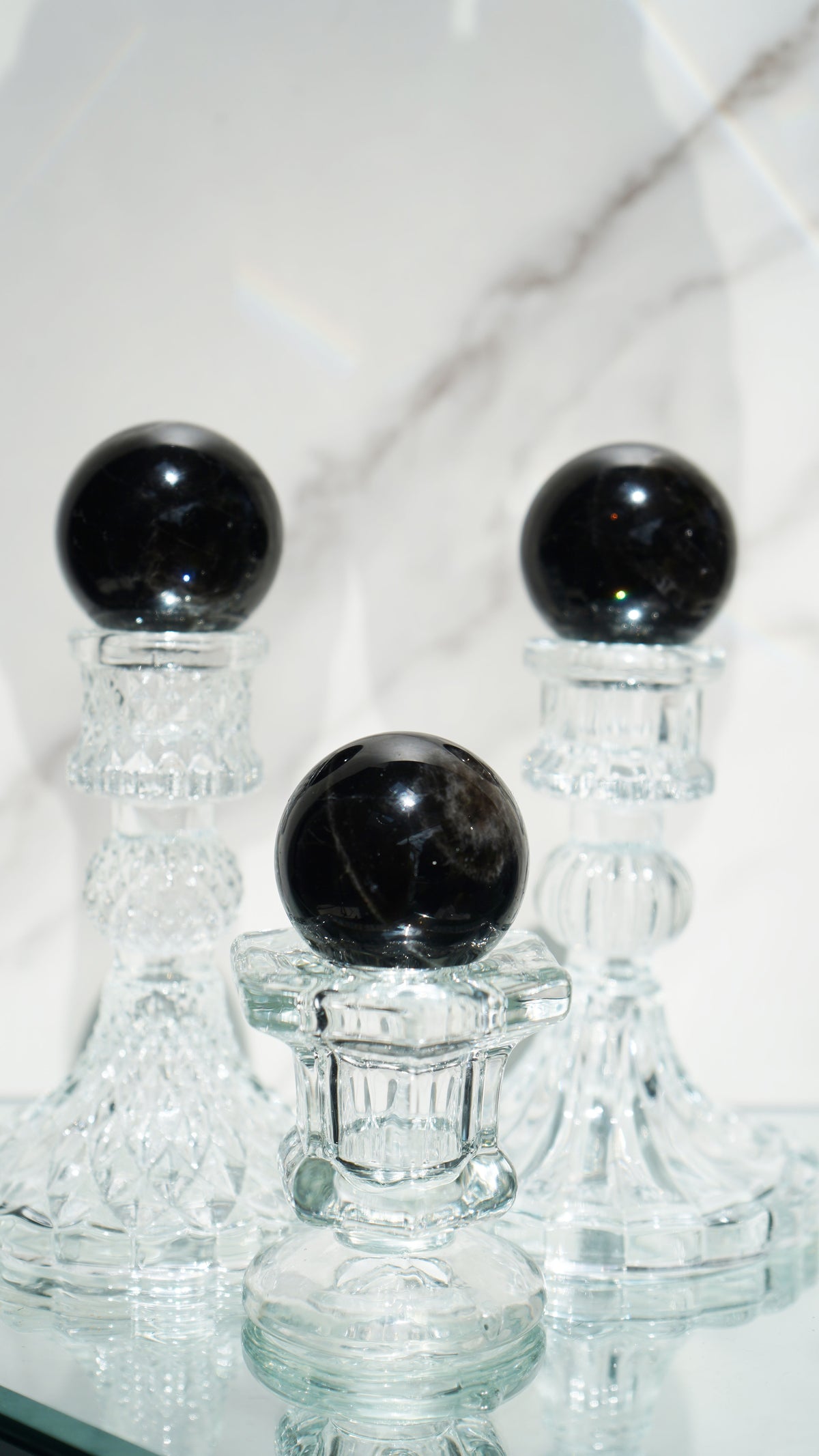 Black Rose Quartz Sphere