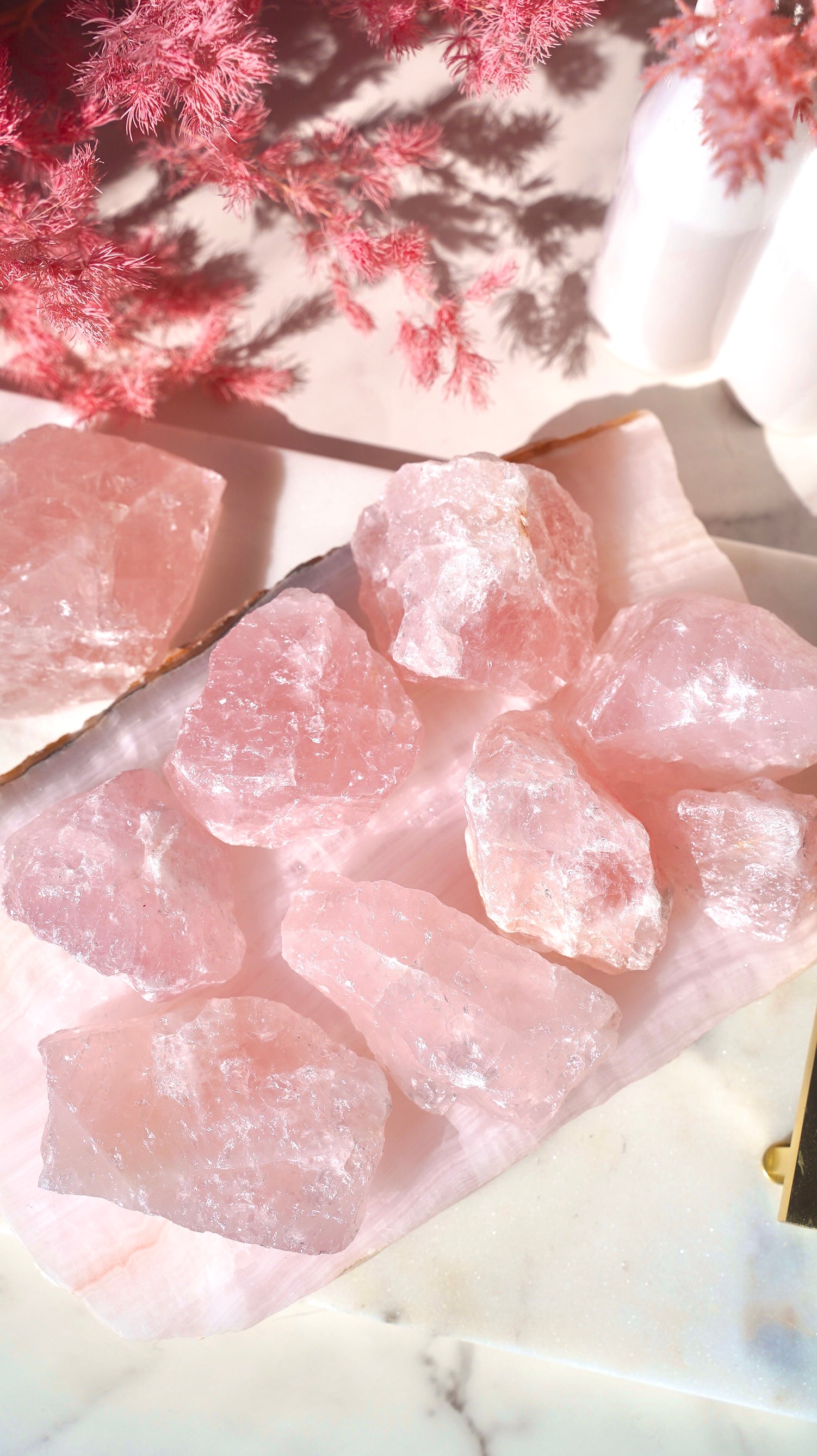 Raw Rose Quartz - Dream Den Crystals
