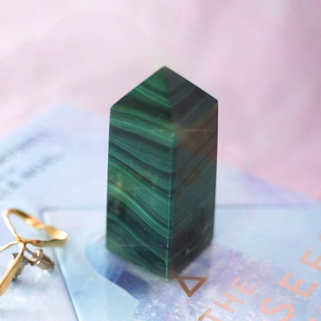 Malachite Tower - Dream Den Crystals