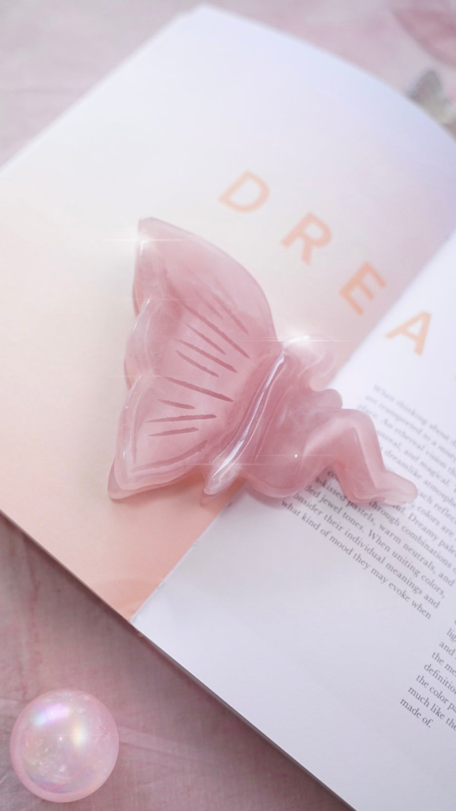 Rose Quartz Butterfly (SOLD OUT) - Dream Den Crystals